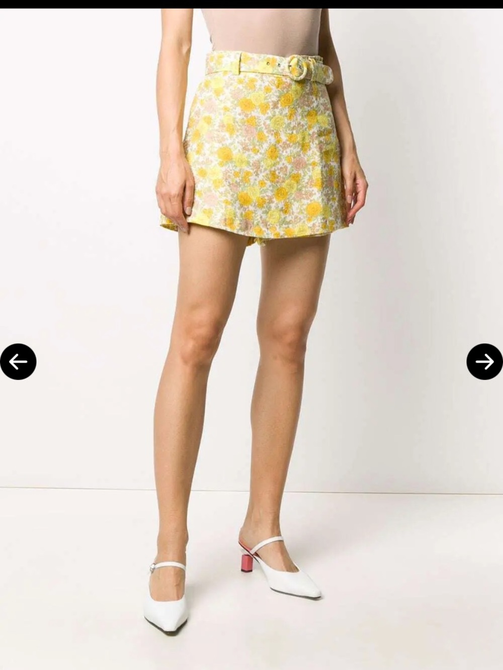 New Anthropologie Faithfull the Brand Floral Retro Floral Line Belted Skort XL